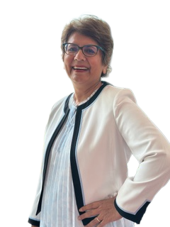 Sylvia Fernandes wearing a white jacket